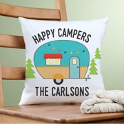Happy Campers Personalized Throw Pillow