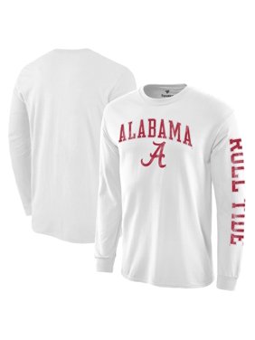 Alabama Crimson Tide Distressed Arch Over Logo Long Sleeve Hit T-Shirt - White