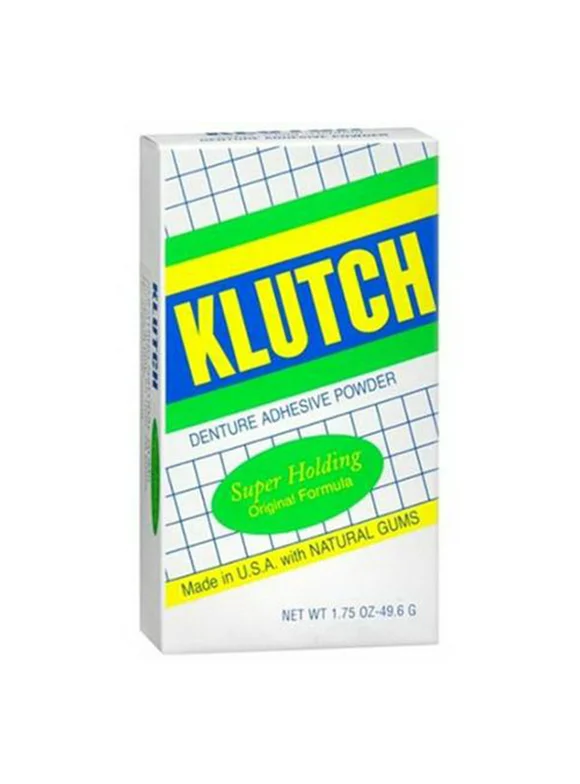 Klutch Denture Adhesive Powder - 1.75 Oz, 2 Pack