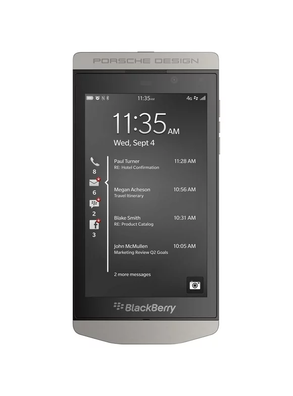 BlackBerry P'9982 64 GB Smartphone, 4.2" LCD 1280 x 768, Dual-core (2 Core) 1.50 GHz, 2 GB RAM, BlackBerry OS 10, 4G, Silver, Dark Platinum