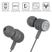 Metal Wired Earphones In-ear Type Earphone Solid Color Comfortable to Wear 5D Stereo Sound Wired Earphones for Mobile Phones