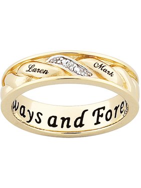 Personalized Two-Tone Diamond Couple's Ring