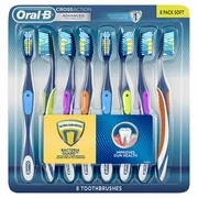 Oral-B Cross Action Toothbrush with Bacteria Guard Bristles, Soft (8 Pack)
