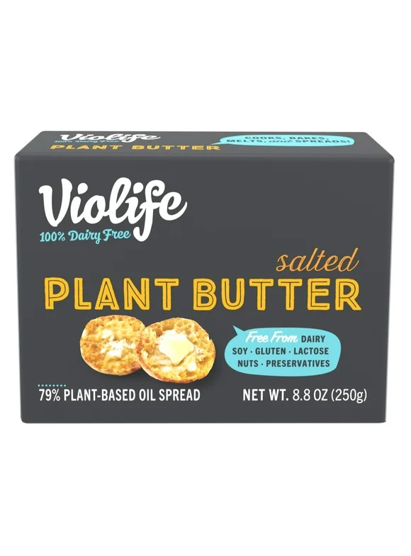Violife Plant Butter Salted, Dairy-Free Vegan, 8.8 oz Paper Brick (Refrigerated)