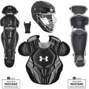 Under Armour Victory Series 4 Adult Baseball Catchers Set w/ Chest Guard, Black