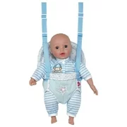 Adora GiggleTime 15"Boy Vinyl Weighted Soft Body Toy Play Baby Doll with Laughing Giggles and Harnessed Wrap Carrier Holder for Children 2+