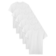 Fruit of the Loom Tall Men's Classic White Crew T-Shirts, 6 Pack