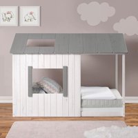 P'kolino Kid's House Twin Bed - Rustic White and Grey