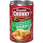 Campbell Chunky Healthy Request Chicken Noodle Soup, 18.6 Ounce Can. Pack of 6