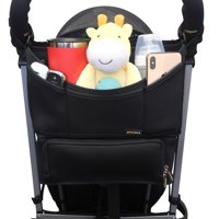 Emmzoe Universal Fit Parent Stroller Organizer - All-in-One Solution with Insulated Compartment for Food and Drinks - Holds Diapers, Wipes, Toys