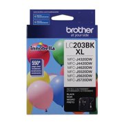 Brother Genuine Standard Yield Black Ink Cartridge, LC203BK, Page Yield Up To 550 Pages, LC203