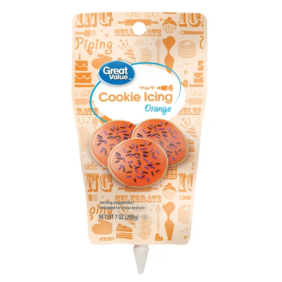 Great Value Orange Cookie Icing, 7 oz