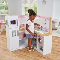 KidKraft Grand Gourmet Corner Play Kitchen with 4 Piece Accessory Play Set