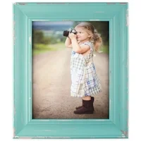 DII, Rustic Farmhouse, Distressed Wooden Picture Frame, 8x10, Blue