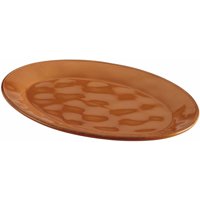 Rachael Ray 10 x 14-Inch Cucina Dinnerware Stoneware Oval Platter, Pumpkin Orange