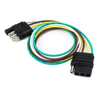 GoolRC 4-pin Flat Plug with Socket Trailer Cable Adapter AWG Wiring Harness Connector Trailer Power Socket