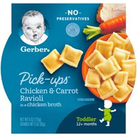 Gerber Toddler Baby Food, Chicken & Carrot Ravioli, 6 oz Tray