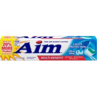 4 Pack - Aim Multi-Benefit Cavity Protection Gel Toothpaste, Ultra Mint 5.50 oz