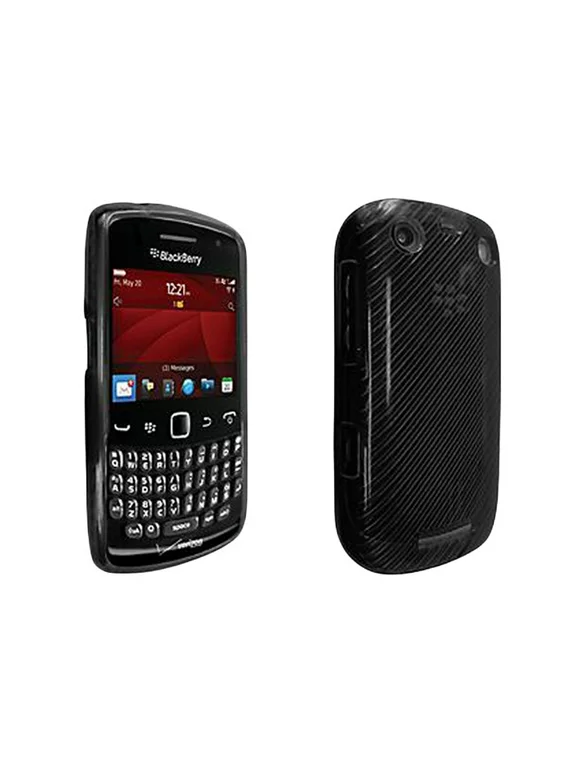 Verizon High Gloss Silicone Cover for Blackberry Curve 9370 (Black)