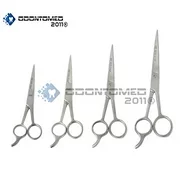 Odontomed2011 4 Pcs Professional Barber Hair Dressing Scissors 4.5" 5.5" 6.5" 7.5" Hair Cutting Scissors/barber Shears - Ice Tempered - Stainless Steel Odm