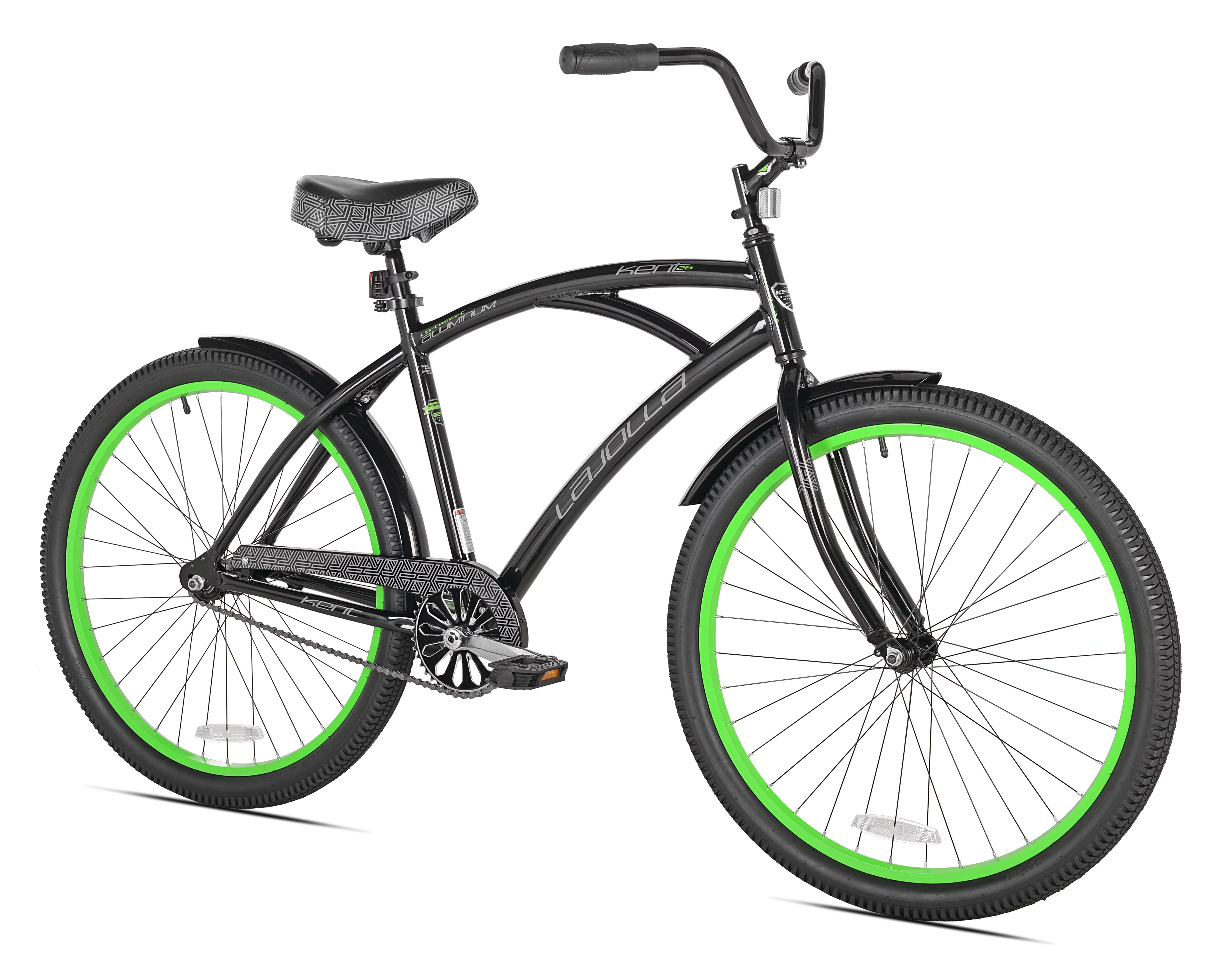 Kent 26" La Jolla Cruiser Men's Bike, Black/Green