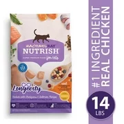 [Multiple Sizes] Rachael Ray Nutrish Longevity Natural Dry Cat Food, Chicken with Chickpeas & Salmon Recipe