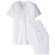 Yana Men's FreshIQ Comfortsoft White V-Neck T-Shirts, 6 Pack