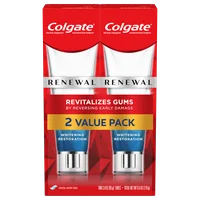 (2 Pack) Colgate Renewal Gum Toothpaste, Whitening Restoration, Cool Mint Gel, 3 oz