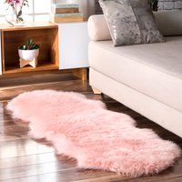 nuLOOM Terrell Solid Faux Sheepskin Area Rug or Runner