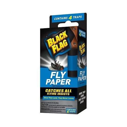 BLACK FLAG Fly Paper Indoor Insect Repeller (4-Pack)