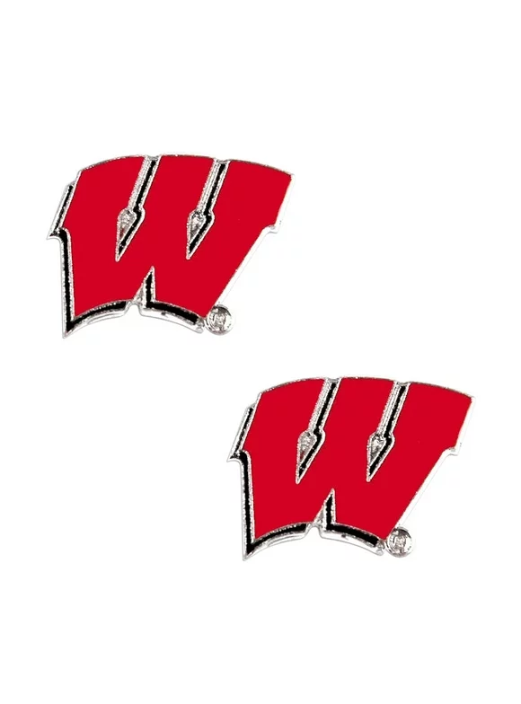 NCAA Wisconsin Badgers Sports Team Logo Post Stud Earring Set