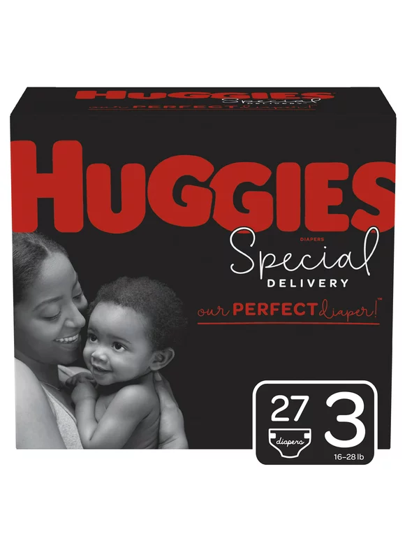 Huggies Special Delivery Hypoallergenic Baby Diapers, Size 3, 27 Ct, Jumbo Pack