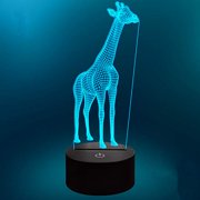 Lampeez Giraffe 3D Lamp Night Light 3D Illusion lamp for Kids, 16 Colors Changing with Remote, Kids Bedroom Decor as Xmas Holiday Birthday Gifts for Boys Girls