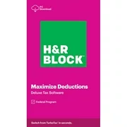 HRB Digital LLC H&R Block Tax Software Deluxe 2020 (PC Download)