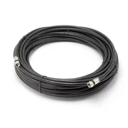 100' Feet Black : Solid Copper Center Conductor, Made in the USA : RG6 Coaxial Cable with Connectors, F81 / RF, Digital Coax for Audio/Video, CableTV, Antenna, Internet, & Satellite