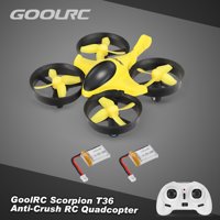 GoolRC T36 RC Mini drone Quadcopter 2.4G 3D Flip Headless Mode drone One-Key Return Quadcopter drone Christmas gift for Kids beginners Bonus Battery(Yellow)