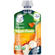 (Pack of 12) Gerber Organic 2nd Foods Veggie Power, Squash Apple Sweet Potato with Turmeric, 3.5 oz Pouch