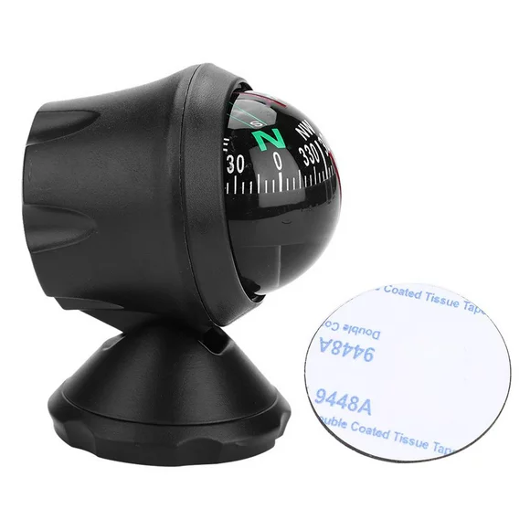 Black Electronic Adjustable Military Marine Ball Night Vision Compass for Boat Vehicle