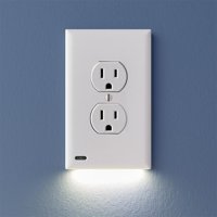2 Pack - SnapPower GuideLight 2 for Outlets [New Version - LED Light Bar] - Night Light - Electrical Outlet Wall Plate With LED Night Lights - Automatic On/Off Sensor - (Duplex, White)