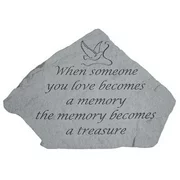 When Someone You Love...(W/Dove & Ribbon) Memorial Garden Stone