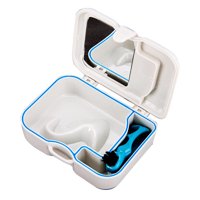 Denture Bath Case Bath Case Brush Retainer Box Holder Soak Container For Travel