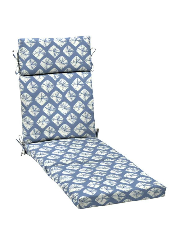 Mainstays 72" x 21" Blue Sand Dollar Rectangle Chaise Lounge Cushion, 1 Piece