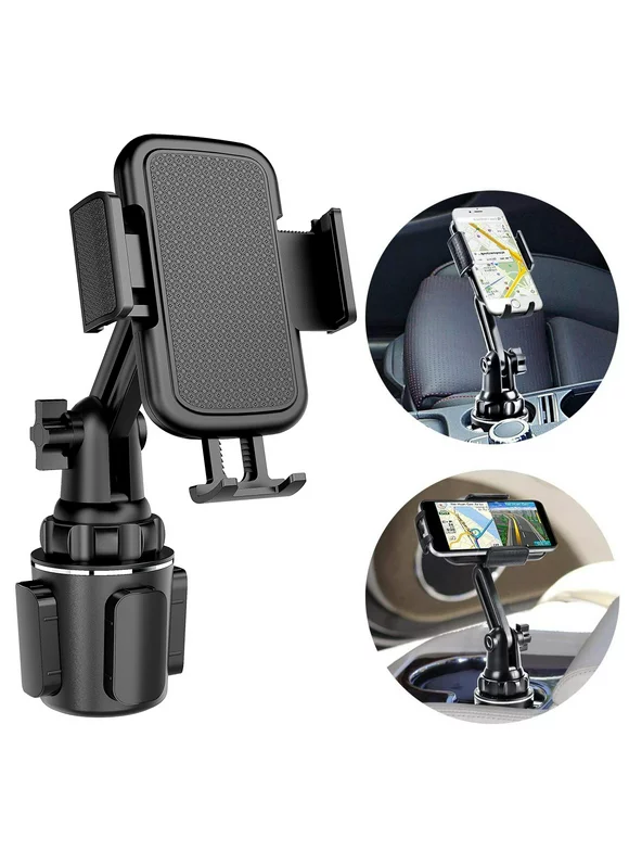 Car Cup Holder Phone Mount Cell Phone Holder Universal Adjustable Cup Holder Cradle Car Mount with Flexible Long Neck for iPhone 12 Pro/XR/XS Max/X/8/7 Plus/Samsung S10+/Note 9/S8 Plus/S7 Edg