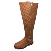 Ameta Tan Quilted Honey Boots Women .5