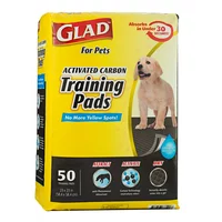 Glad for Pets Black Charcoal Puppy Pads | Puppy Potty Training Pads That ABSORB & NEUTRALIZE Urine Instantly | New & Improved Quality, 50 count