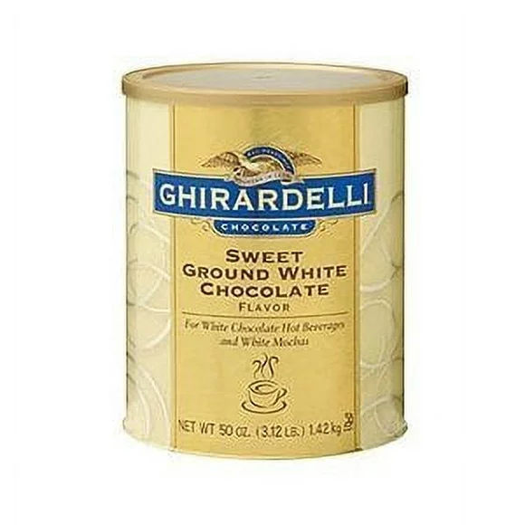 Ghirardelli Chocolate Sweet Ground White Chocolate Powder, 50 Oz