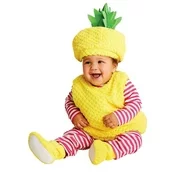 Infant Girls & Boys Plush Yellow Pineapple Baby Halloween Costume 12-18 Months
