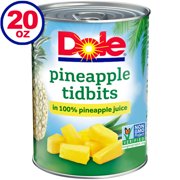 Dole Pineapple Tidbits in 100% Pineapple Juice 20 oz. Can