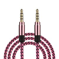 Tuscom 5Ft Braided Male to Male Aux 3.5mm Jack Stereo Audio Cable For Cell PhoneTablet