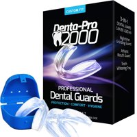 DentaPro2000 Teeth Grinding Mouth Guard Eliminates Grinding, Clenching, TMJ Set Includes 3 Dental Guards,1 Anti-Bacterial Case & Complete Molding & Fitting Instructions